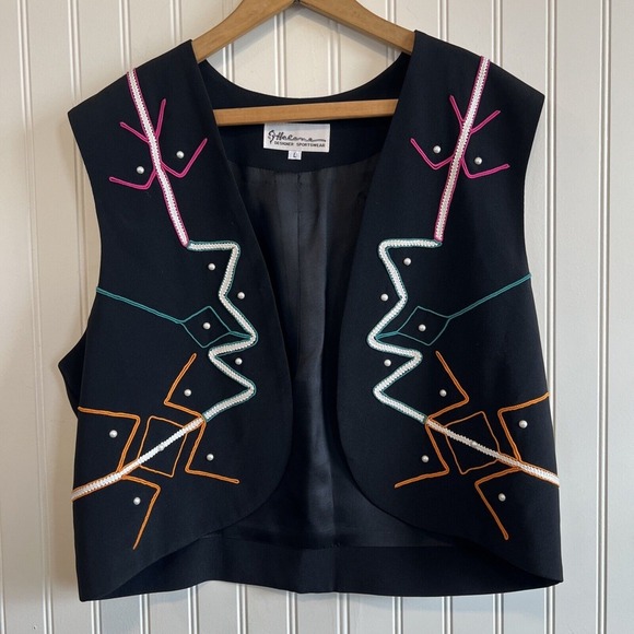 VTG Helene Designer Sportswear Vest Made In USA 80's 90's - Picture 1 of 10